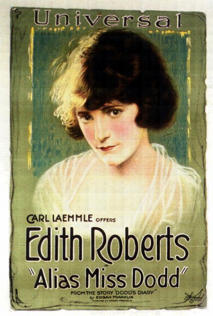 Tableaux sur toile, reproduction de Alias ​​Miss Dodds 1920 1a3 Movie Poster