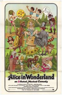 Alice au pays des merveilles une affiche de film de comédie musicale classée X
