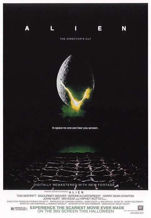 Tableaux sur toile, reproduction de Alien Directors Cut 1979 Movie Poster