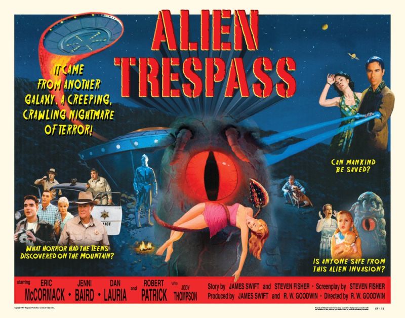 Tableaux sur toile, riproduzione del poster del film Alien Trespass 02