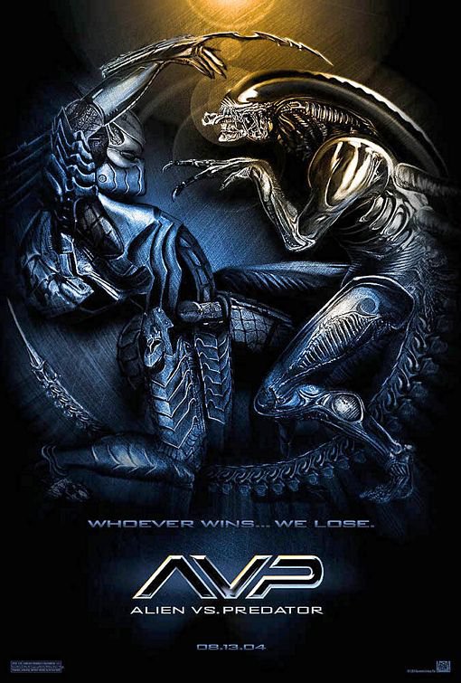 Tableaux sur toile, reproduction de Alien Vs Predator Teaser 4 Movie Poster