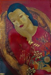 Alix Ayme La chica de los ojos dorados 1920 cuadro de lienzo