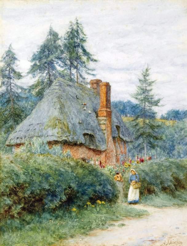 Allingham Helen A Cottage At Nunton Wiltshire Ca. 1909 canvas print