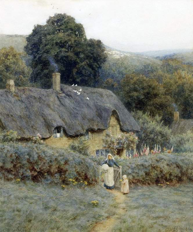 Allingham Helen A Gloucestershire Cottage Under The Cotswold Hills S.d. canvas print