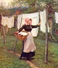 Allingham Helen Drying Clothes S.d. canvas print