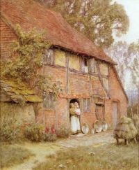 Allingham Helen The Cottage With Beehives S.d. canvas print
