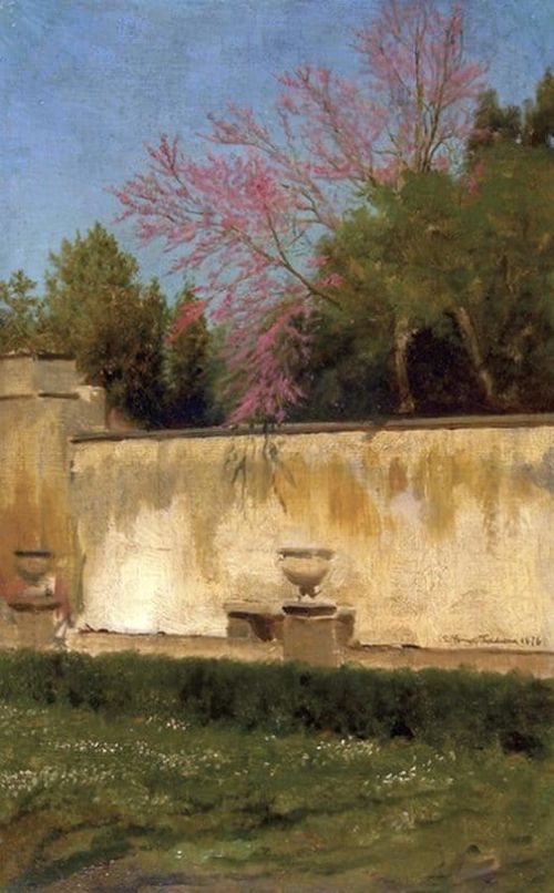 Alma Tadema Anna A Corner Of The Gardens Of The Villa Borghese canvas print