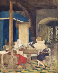 Alma Tadema Anna Ein Interieur aus dem XNUMX. Jahrhundert