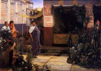 Alma Tadema Anna Ein römischer Blumenmarkt Pompeji