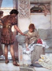 Alma Tadema Anna A Silent Greeting canvas print