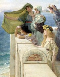 Alma Tadema Anna in der Wiege der Aphrodite S