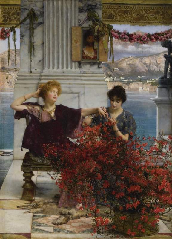 Alma Tadema Anna De Met Juwelen Beslagen Boeien Van De Liefde canvas print