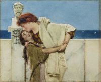 Alma Tadema Anna Een Kus canvas print