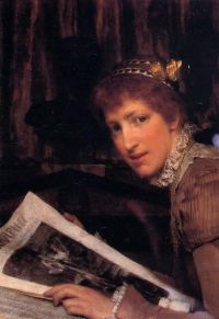 Alma Tadema Anna Gestoord Interrupted A Type Of Femal Beauty canvas print