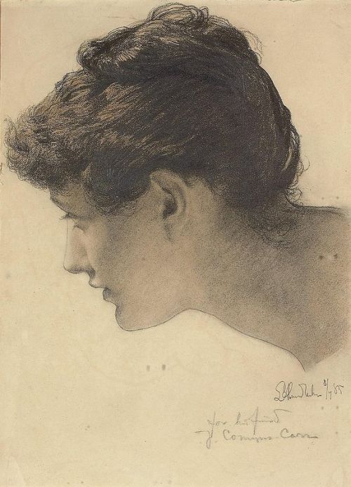 Alma Tadema Anna Head Of A Woman canvas print
