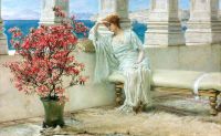 Alma Tadema Anna Her Eyes Are With Her Thoughts And They Are Far Away