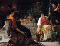Alma Tadema Anna macht Kränze für Festlichkeiten in einem pompejanischen Haus