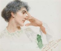 Alma Tadema Anna Porträtstudie von Frau Mahala Colton 1905