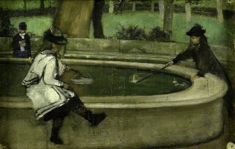 Alma Tadema Anna The Boating Pool canvas print