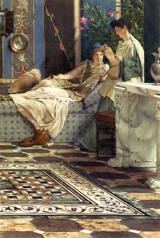 Alma Tadema Anna The Letter From An Absent One canvas print