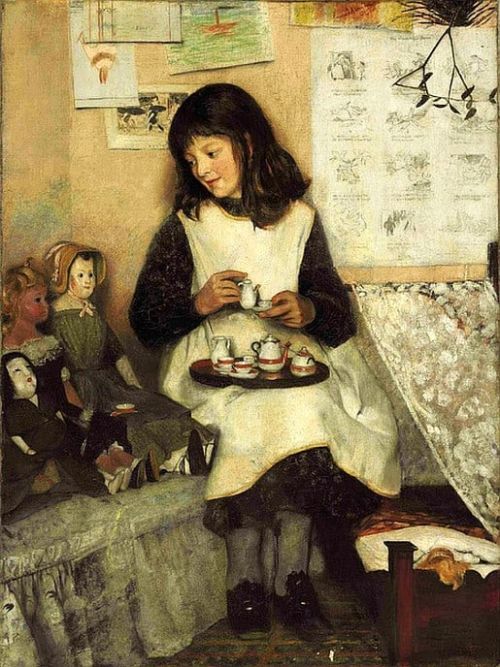 Alma Tadema Anna The Tea Party canvas print