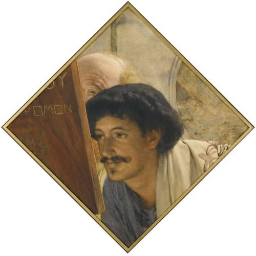 Alma Tadema Anna Two Heads From The Picture Gallery canvas print