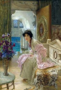 Alma Tadema Anna beobachtet und wartet