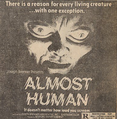Tableaux sur toile, riproduzione del poster del film Almost Human