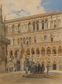 Alt Rudolf Von Hof Des Dogenpalastes Venedig