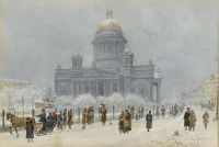 Alt Rudolf Von St. Isaac S On A Snowy Day 1869 canvas print