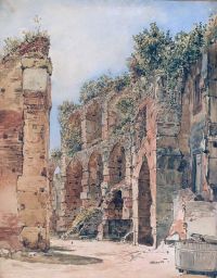 Alt Rudolf Von The Colosseum In Rome Studie Leinwanddruck
