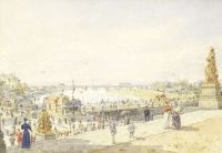 Alt Rudolf Von View Of Dresden 1895 canvas print