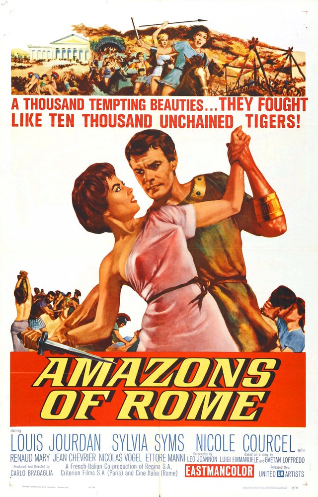 Tableaux sur toile, reproduction de Amazons Of Rome 01 Movie Poster