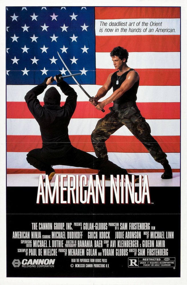 Tableaux sur toile, reproduction de American Ninja 1 01 Movie Poster
