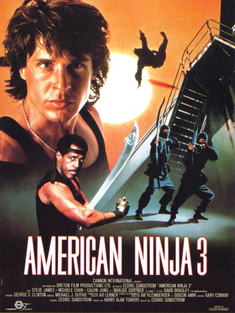 Tableaux sur toile, reproduction de American Ninja 3 01 Movie Poster