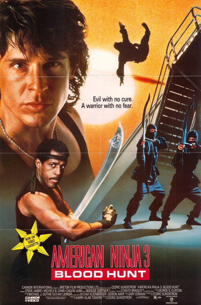Tableaux sur toile, reproduction de American Ninja 3 02 Movie Poster