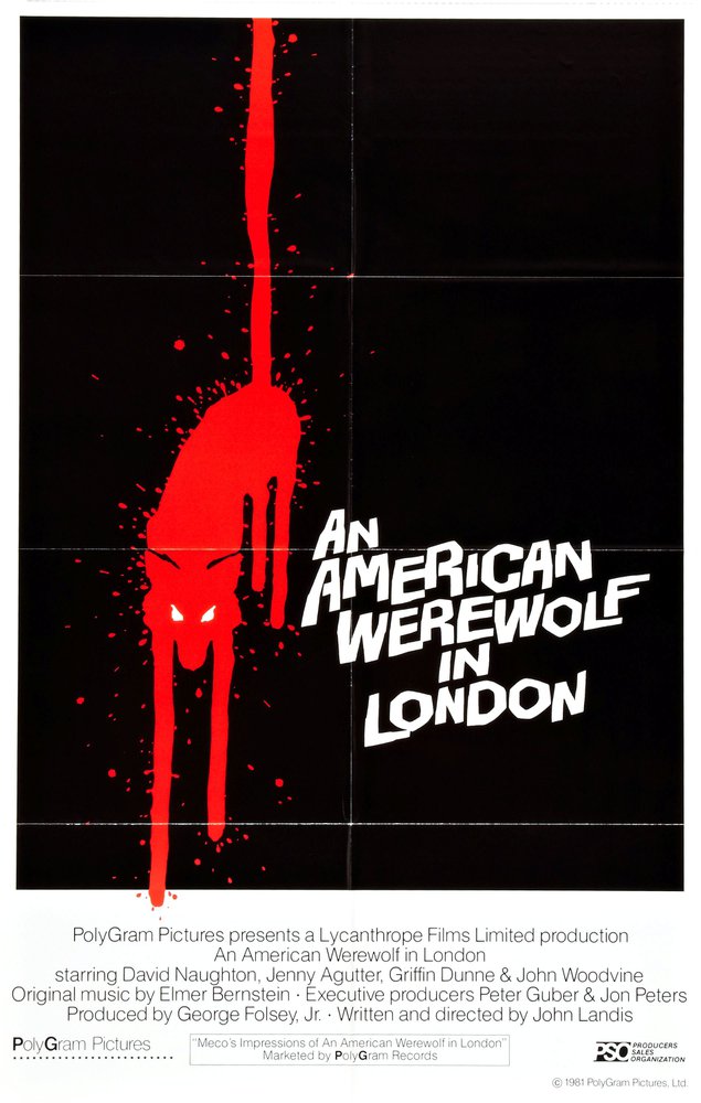 Tableaux sur toile ، استنساخ من American Werewolf In London 03 ملصق فيلم