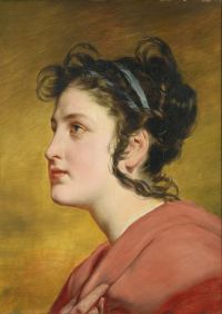 Amerling Friedrich Von Portrait Of A Young Girl Possibly Elise Kreutzberger 1837