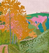 Amiet Cuno Herbstlandschaft Herbst auf der Oschwand 1906
