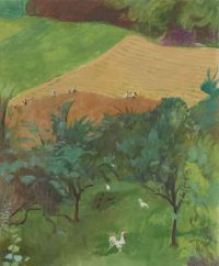 Amiet Cuno Landschaft Mit Huhnern 1939 canvas print