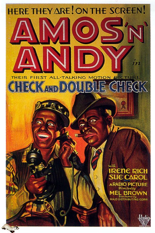 Tableaux sur toile, riproduzione de Amos N Andy Check e Double Check 1930 poster del film