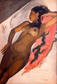 Cuadro Amrita Sher-gil Mujer durmiente 1933