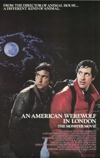 Ein amerikanischer Werwolf im Londoner Filmplakat auf Leinwand