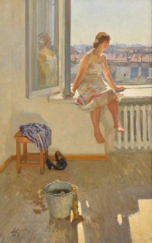 Tableaux sur toile, Anatoly Levitan 따뜻한 날의 복제 - 1957