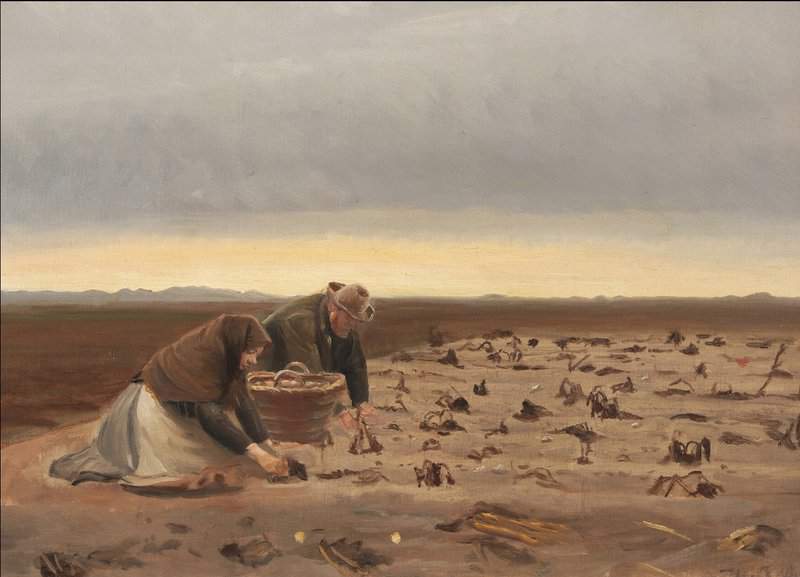Ancher Anna A Couple Of Farmers Working In The Field canvas print