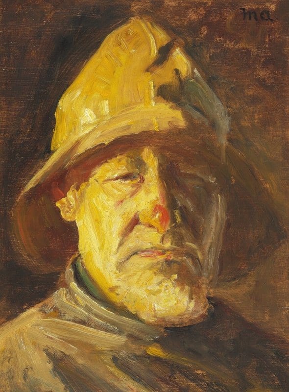 Ancher Anna A Fisherman From Skagen With Yellow Sou Wester canvas print