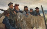 Ancher Anna A Group Of Fishermen Looking Out Over The Sea canvas print