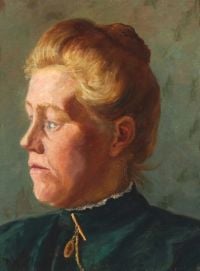Ancher Anna صورة لزوجة صياد من القماش مطبوعة