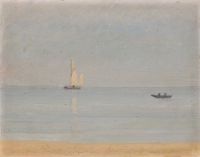 Ancher Anna A View From Skagen Strand قماش مطبوع