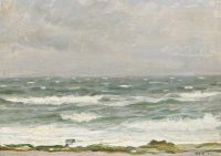 Ancher Anna 해안에서 거친 바다를 향한 전망 1902